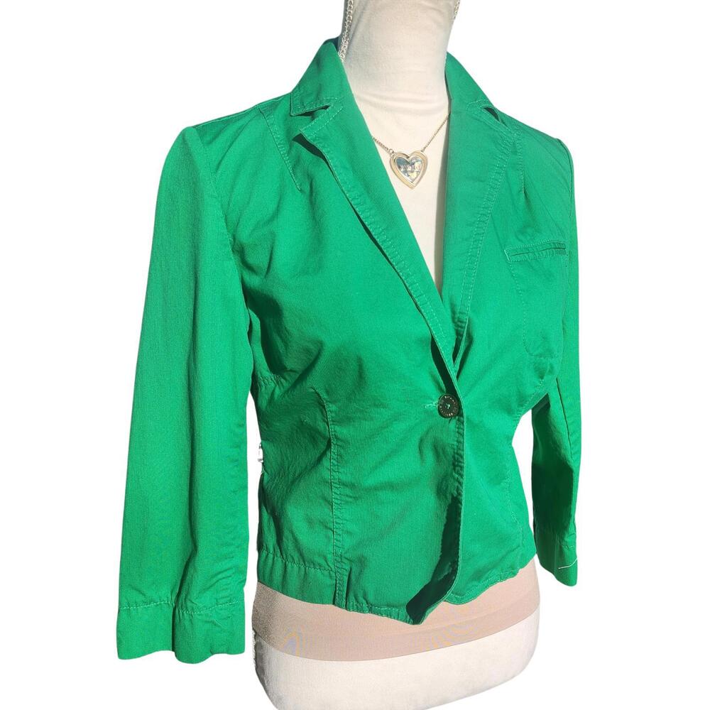 Tommy Hilfiger. Kelly Green, 3/4 Length Sleeve, Tailored Blazer. Size: 6